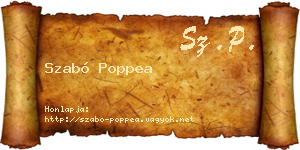 Szabó Poppea névjegykártya